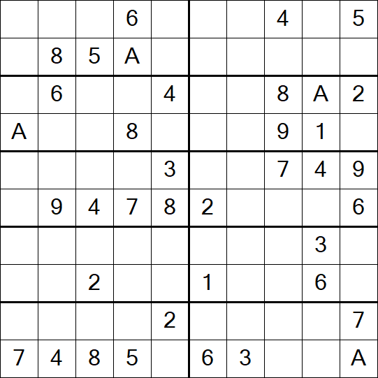 Sudoku 10x10 - Mittel