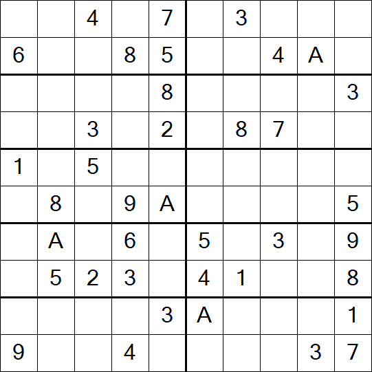 Sudoku 10x10 - Mittel
