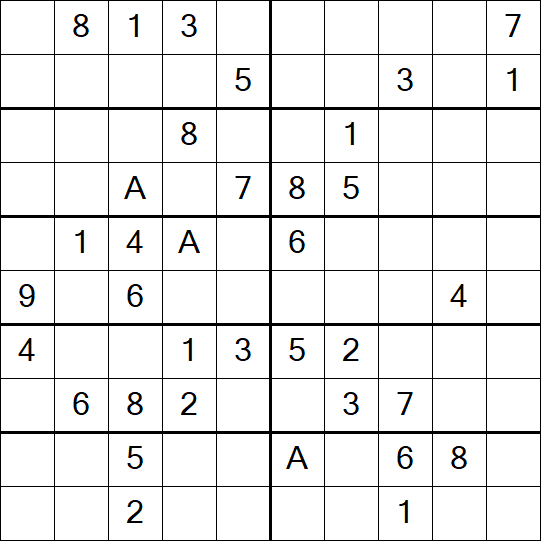 Sudoku 10x10 - Mittel