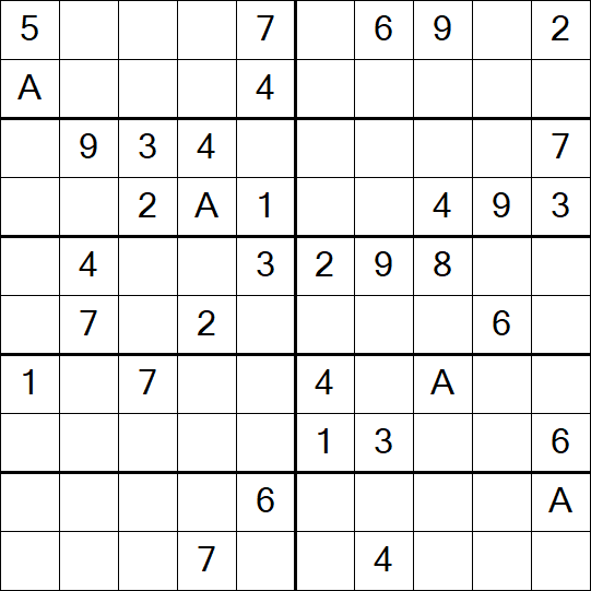 Sudoku 10x10 - Mittel