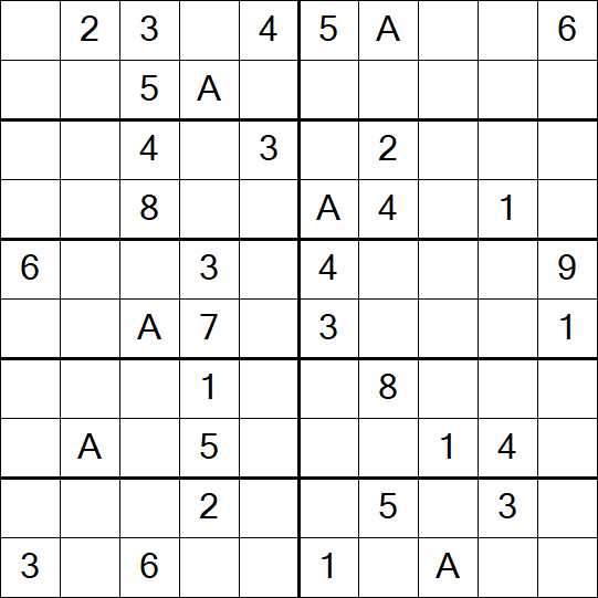 Sudoku 10x10 - Mittel