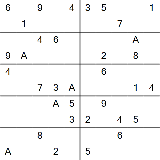 Sudoku 10x10 - Mittel