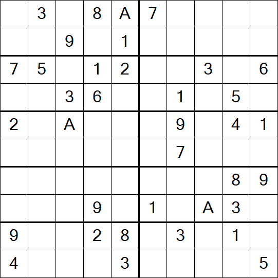 Sudoku 10x10 - Mittel