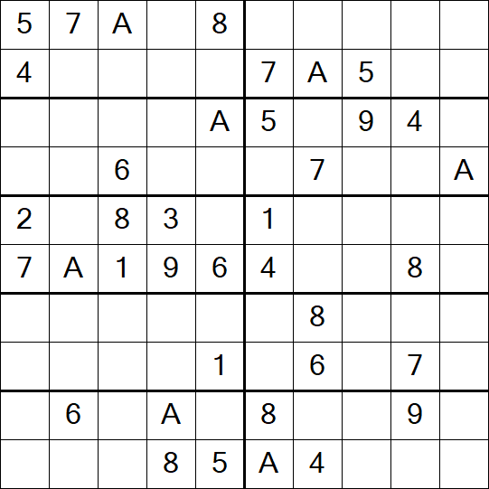 Sudoku 10x10 - Mittel