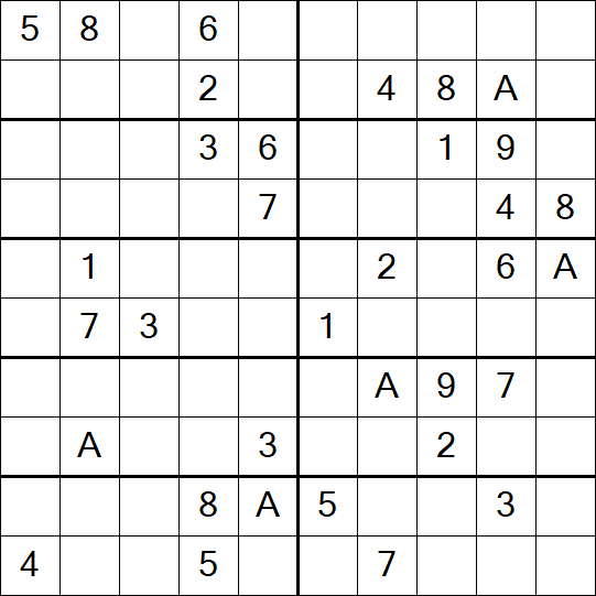 Sudoku 10x10 - Mittel
