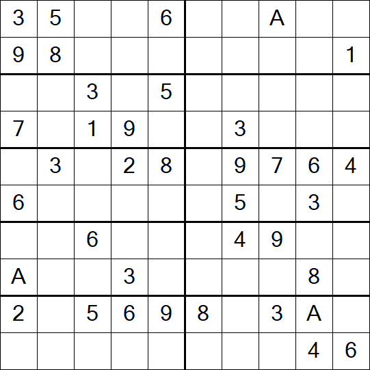 Sudoku 10x10 - Mittel