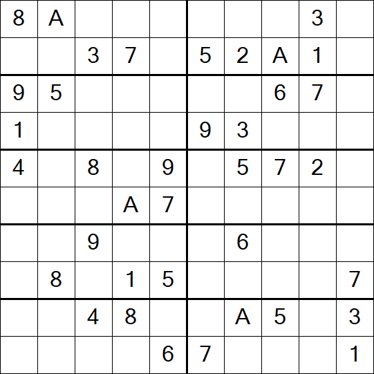 Sudoku 10x10 - Mittel