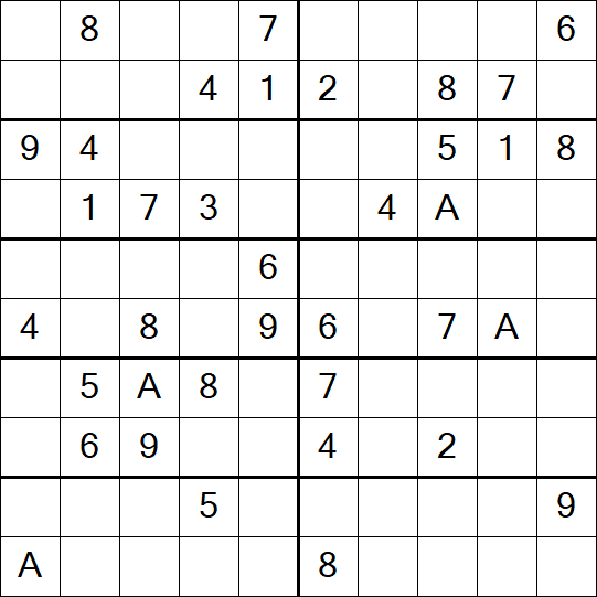 Sudoku 10x10 - Mittel