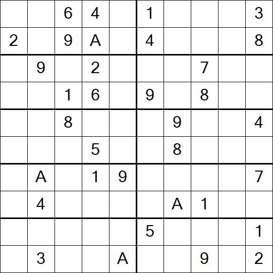 Sudoku 10x10 - Mittel