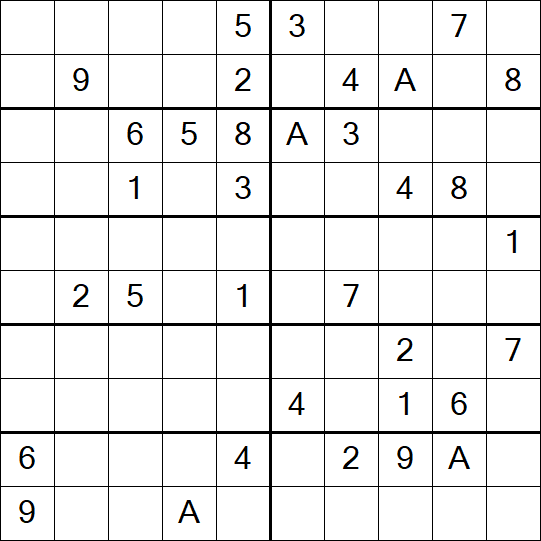 Sudoku 10x10 - Mittel