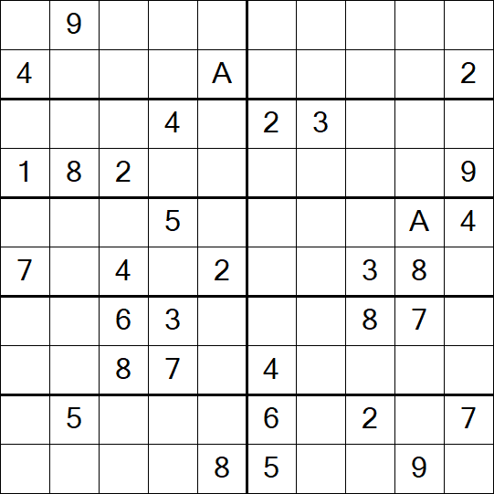 Sudoku 10x10 - Mittel