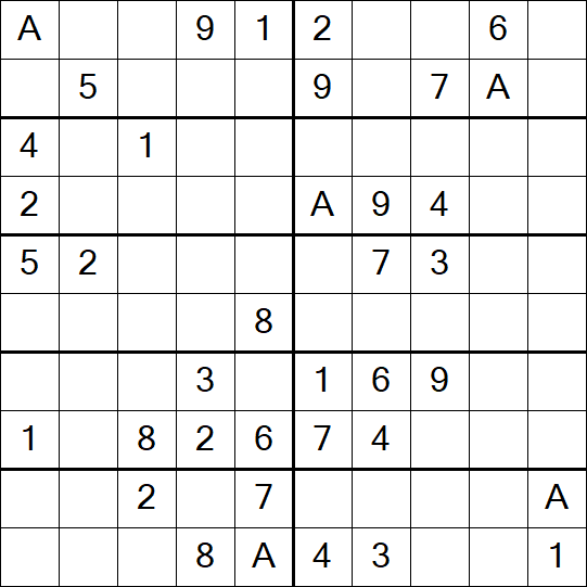 Sudoku 10x10 - Mittel