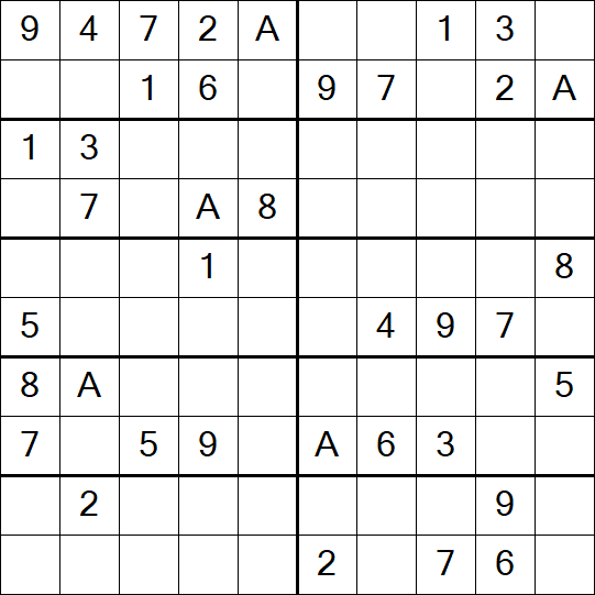 Sudoku 10x10 - Medium