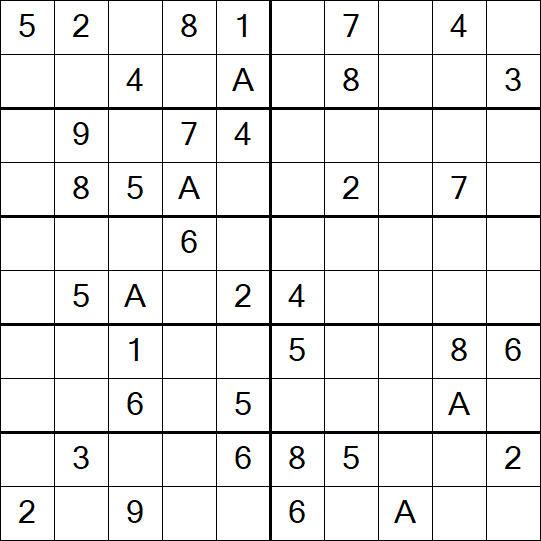 Sudoku 10x10 - Mittel