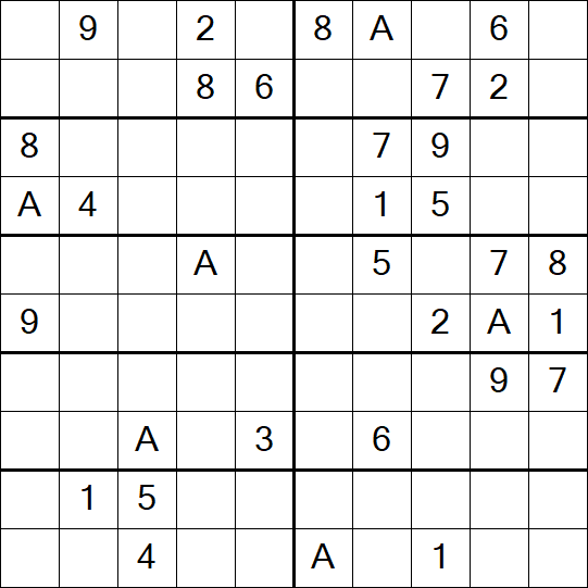 Sudoku 10x10 - Mittel