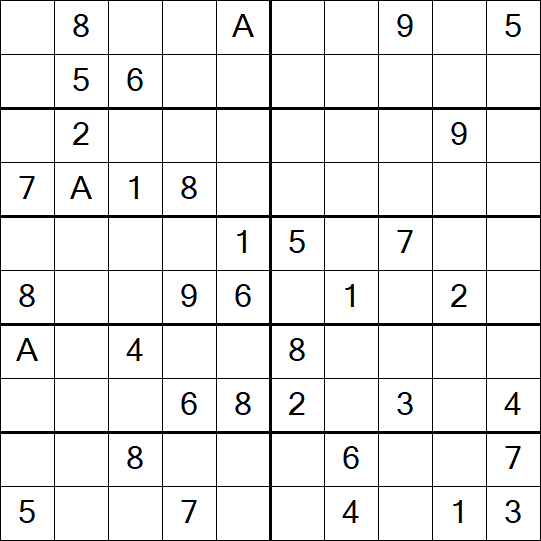 Sudoku 10x10 - Mittel