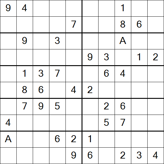 Sudoku 10x10 - Medium