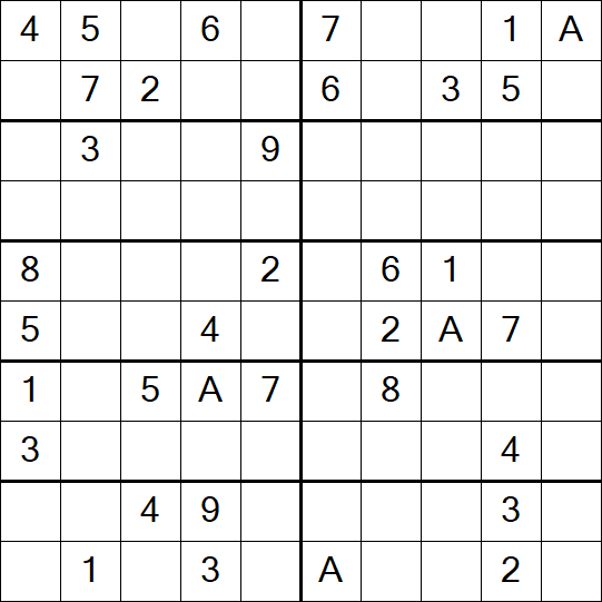 Sudoku 10x10 - Mittel