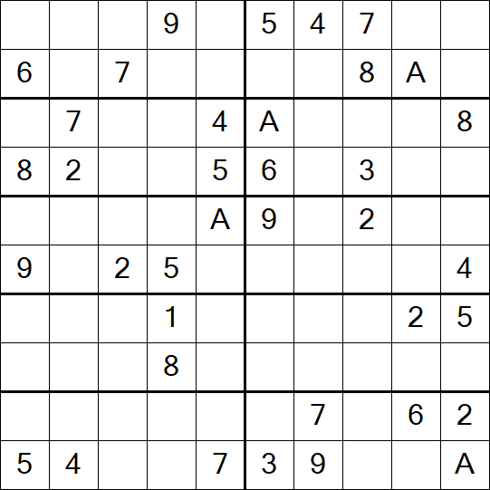 Sudoku 10x10 - Mittel