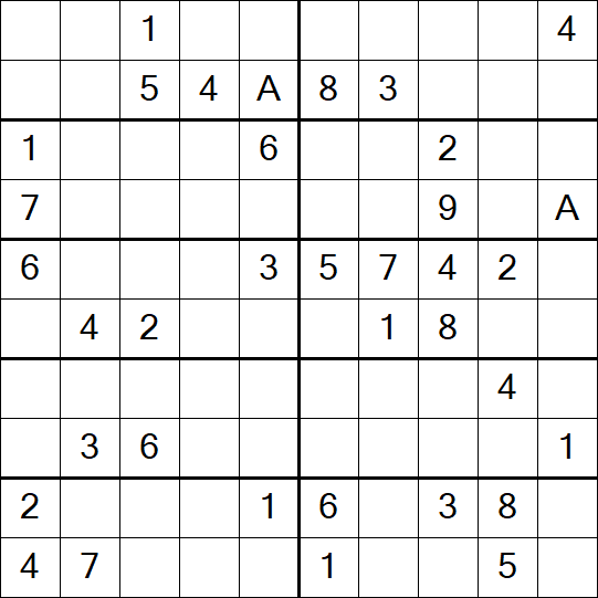 Sudoku 10x10 - Mittel