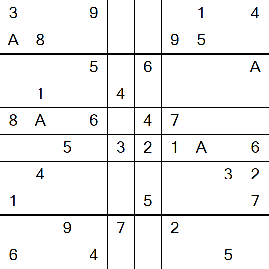 Sudoku 10x10 - Mittel