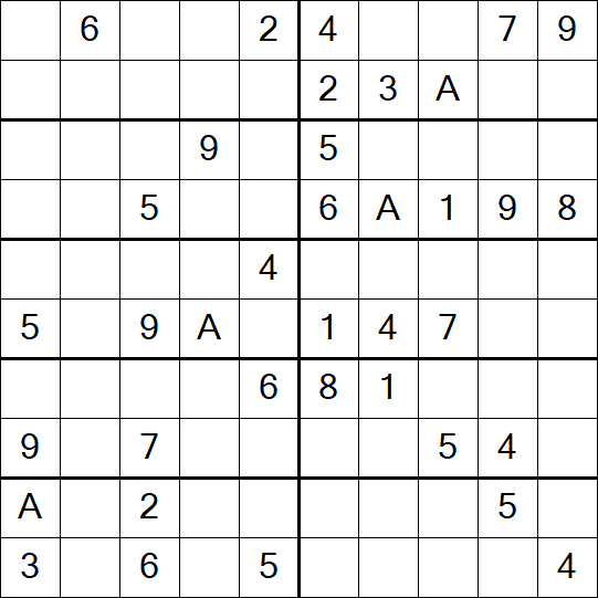 Sudoku 10x10 - Medium