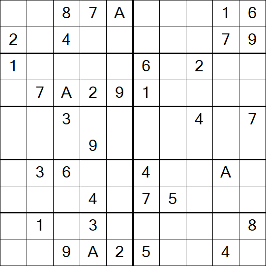 Sudoku 10x10 - Mittel