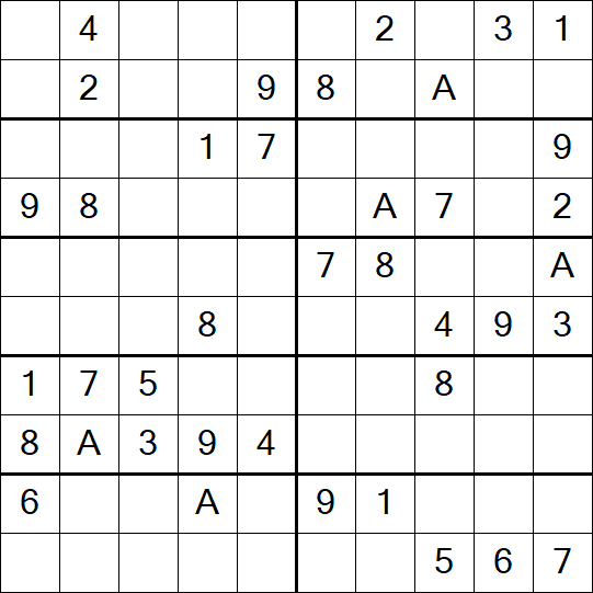 Sudoku 10x10 - Mittel