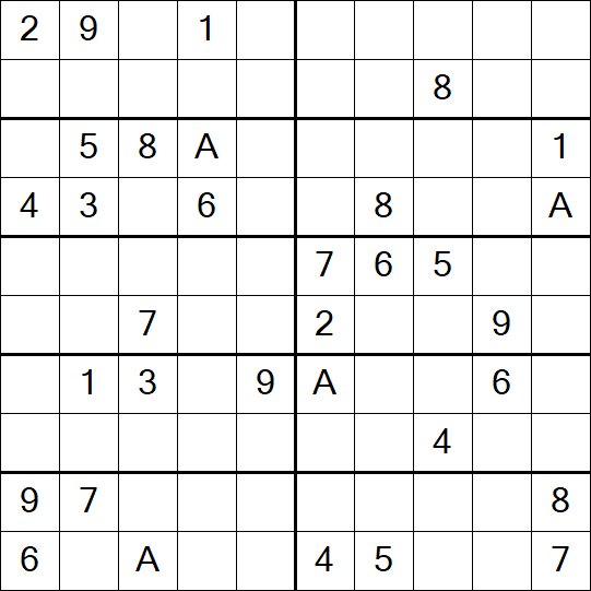 Sudoku 10x10 - Mittel