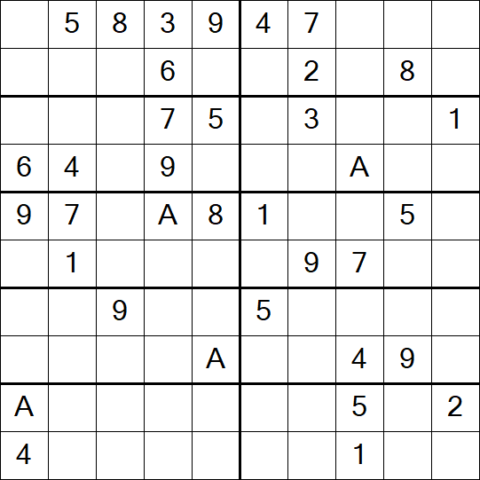 Sudoku 10x10 - Medium