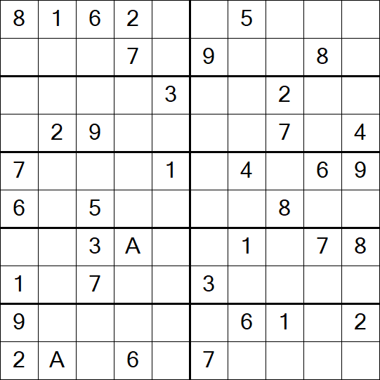 Sudoku 10x10 - Mittel