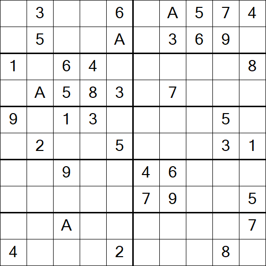 Sudoku 10x10 - Mittel