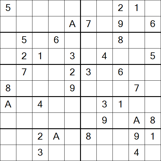 Sudoku 10x10 - Mittel
