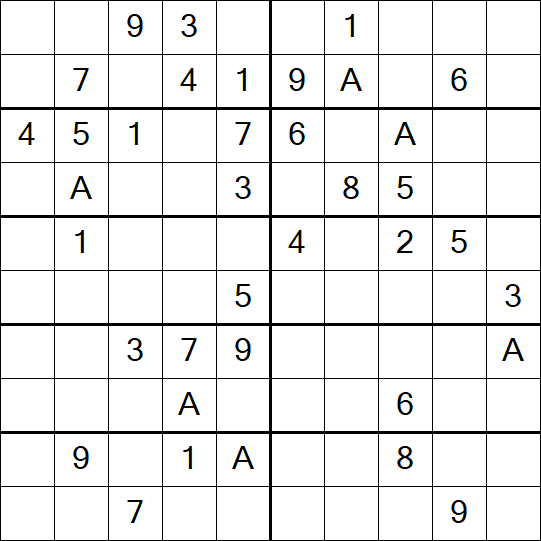 Sudoku 10x10 - Medium
