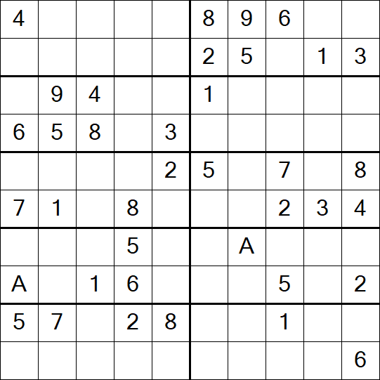 Sudoku 10x10 - Medium