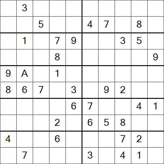 Sudoku 10x10 - Medium