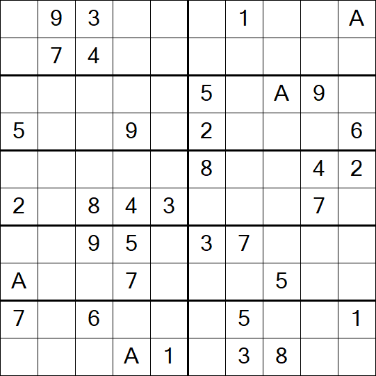 Sudoku 10x10 - Medio