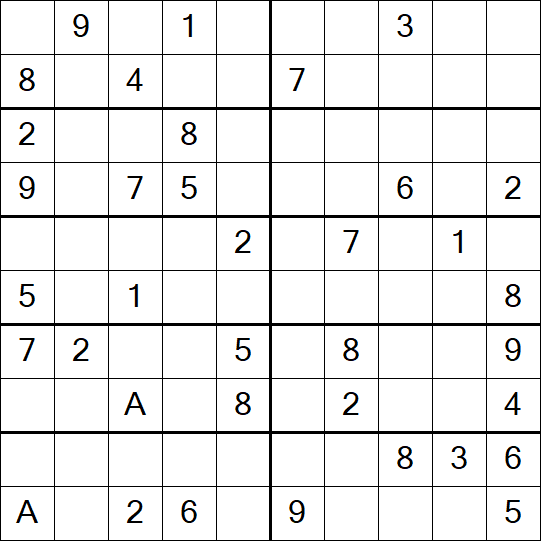 Sudoku 10x10 - Medium