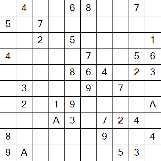 Sudoku 10x10 - Medium