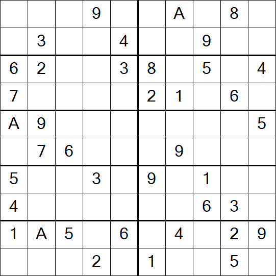 Sudoku 10x10 - Medium