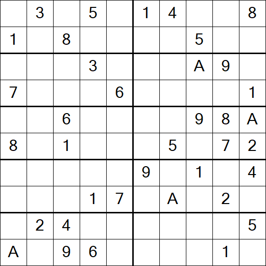 Sudoku 10x10 - Medium