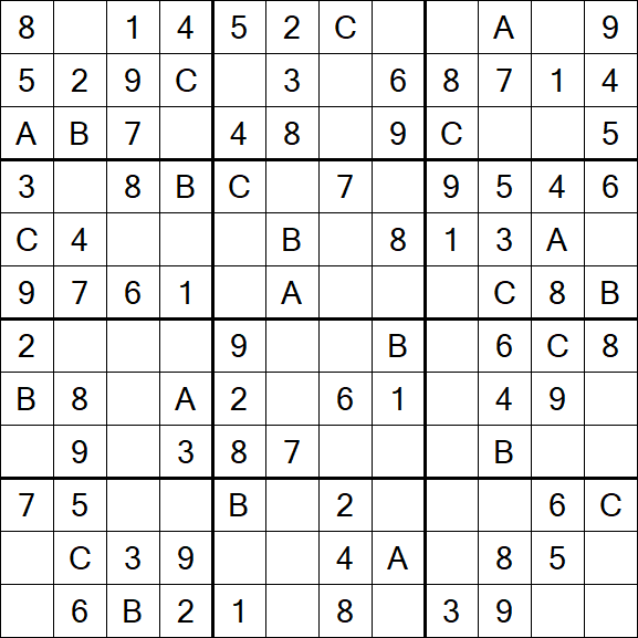 Sudoku 12x12 - Hard 