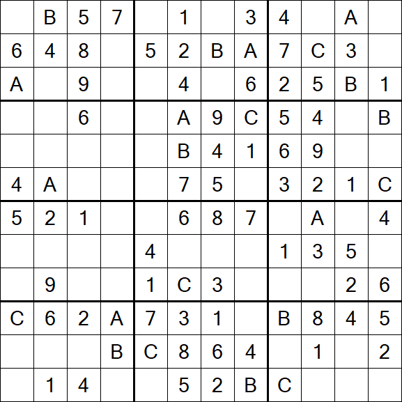 Sudoku 12x12 - Einfach