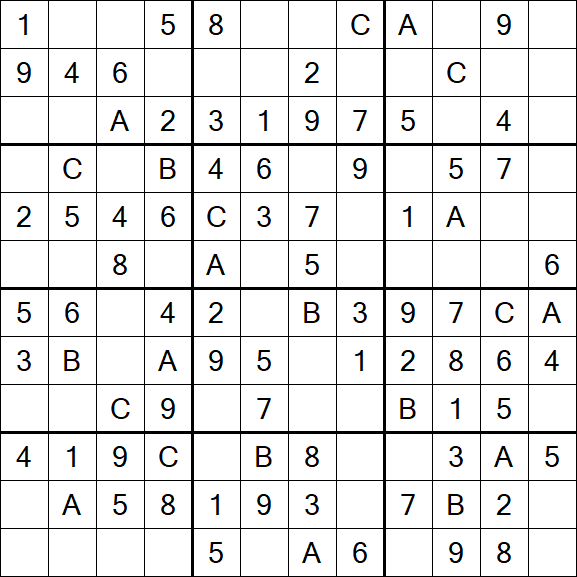 Sudoku 12x12 - Einfach