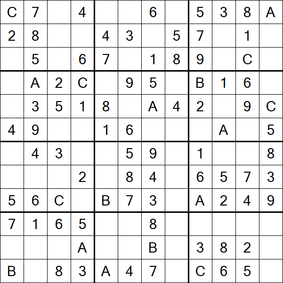 Sudoku 12x12 - Einfach