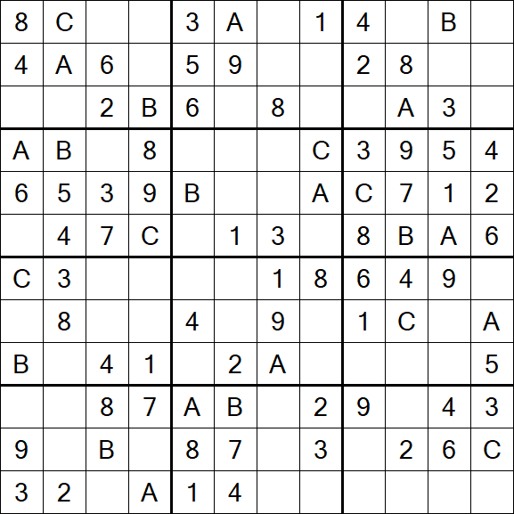 Sudoku 12x12 - Simple