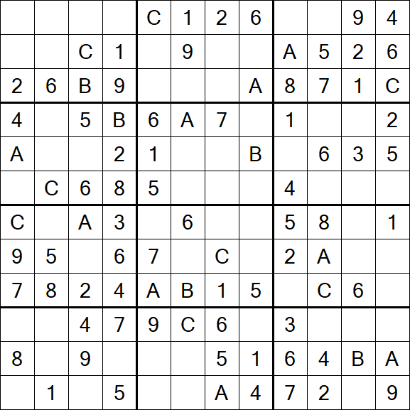 Sudoku 12x12 - Simple