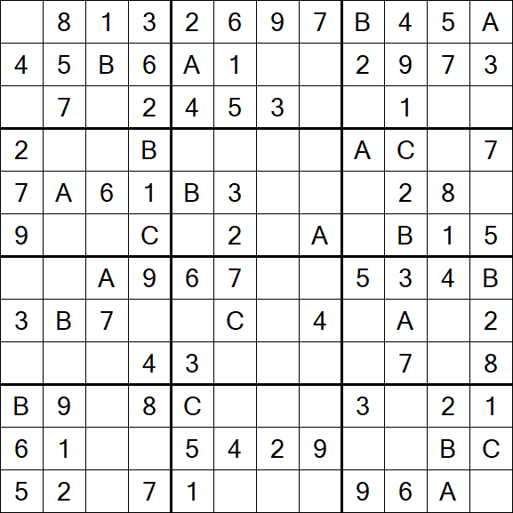 Sudoku 12x12 - Simple