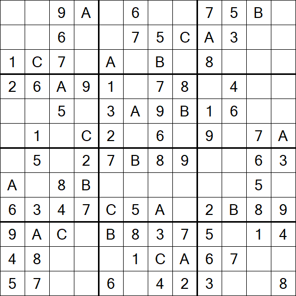 Sudoku 12x12 - Easy