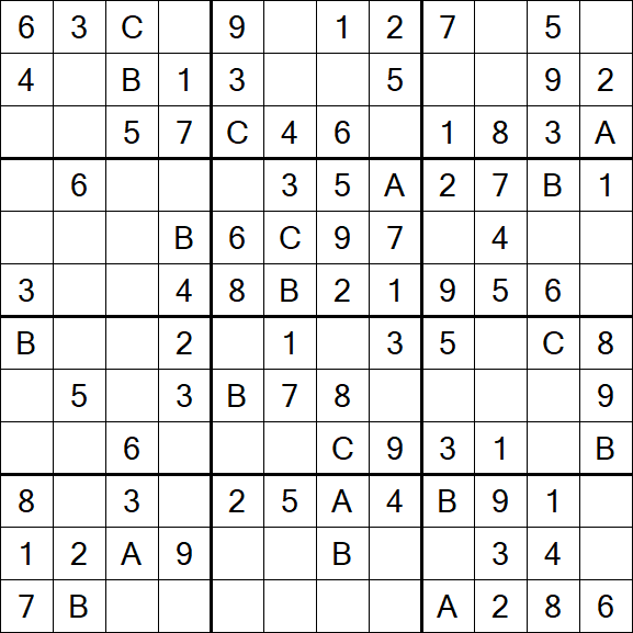 Sudoku 12x12 - Einfach